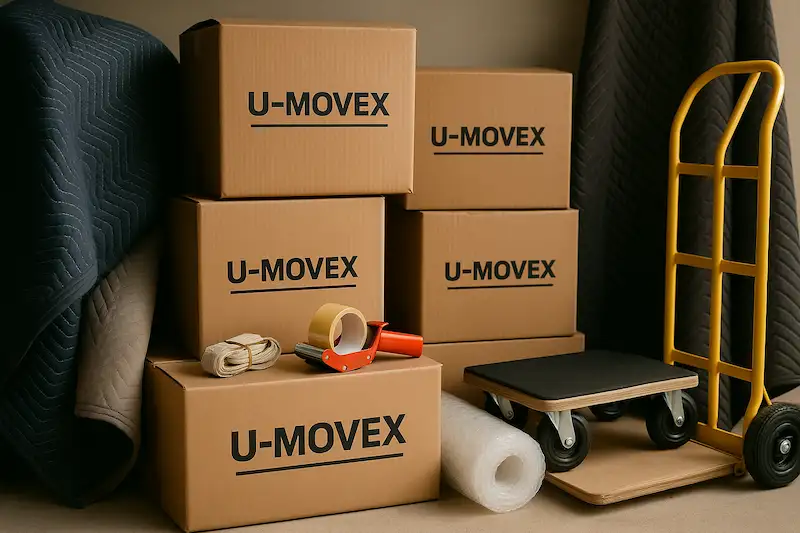 Moving supplies and equipment for a safe relocation